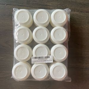 12 pack 2oz white plastic jars